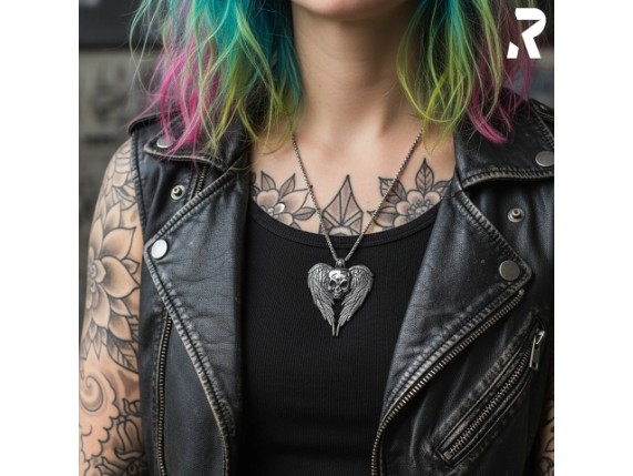 Totenkopf Flgel Anhnger flach aus Edelstahl Rockerschmuck Rockyfy 09_1920x1920