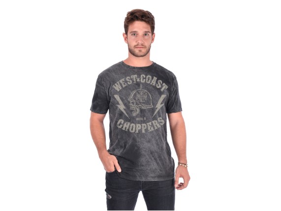 West-Coast-Choppers-Helmet-Vintage-Black-T-Shirt-WCCTS132737ZW-Schwarz-283927669388