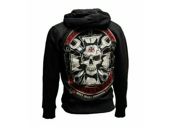 West-Coast-Choppers-MECHANIC-Zip-Hoodie-WCCHD157ZW-Schwarz-Sweatshirt-Kapuze-274409283005