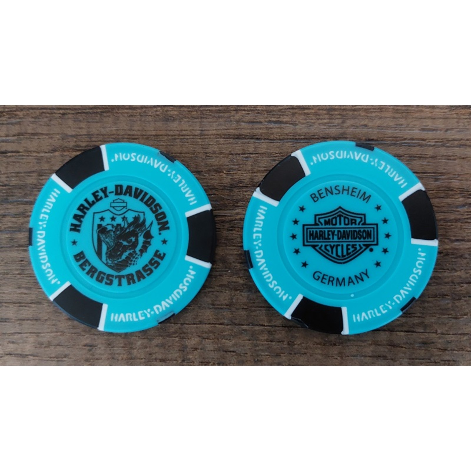 HarleyDavidsonBergstrasse Poker Chip Aqua