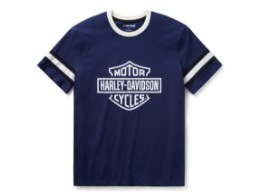 T-Shirt Essential Sleeve Stripe '03 dunkelblau meliert