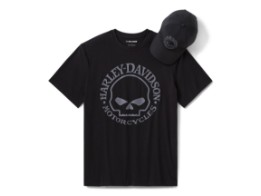 Willie G Skull Mütze- und T-Shirt-Geschenkset für Herren