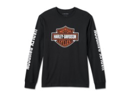 Bar & Shield Black Long Sleeve Herren Shirt