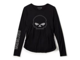 Willie G Skull Longsleeve Raglan Top