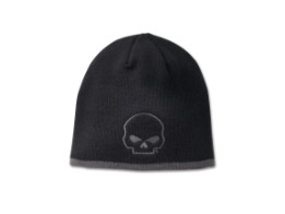 Willie G Skull Knit Beanie - Black Beauty