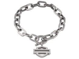 Armband Large Chain Toggle Bar & Shield Steel
