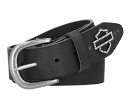 Harley-Davidson Damen Gürtel Open B&S Quad Stud schwarz