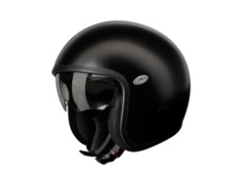 Motorradhelm Jethelm Premier Vintage Schwarz Matt