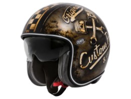 Helm Vintage OP 9 BM, schwarz-braun matt