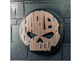 Harley-Davidson Wand-Dekoration Skull Round Metal 51cm