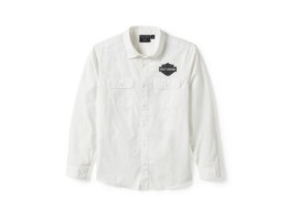 Hemd Bar & Shield Solid White 