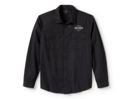 Hemd Bar & Shield Solid schwarz