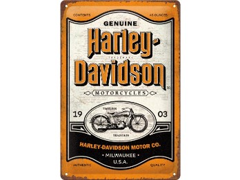 Nostalgic Harley-Davidson Genuine Milwaukee 20X30 