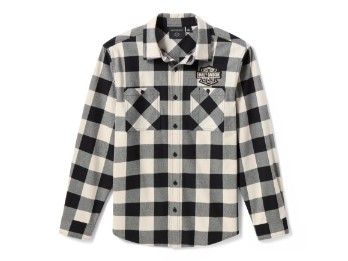 H-D American Classic Buffalo Check Flannel für Herren - Birch & Harley Black