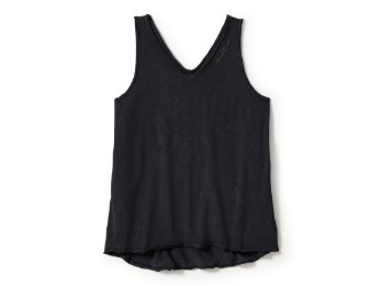 Damen Tank Top Essential V Drapey schwarz