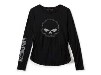 Willie G Skull Longsleeve Raglan Top