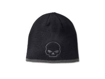Willie G Skull Knit Beanie - Black Beauty
