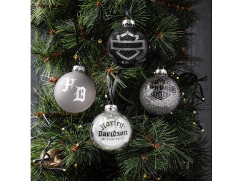 Holiday 4er-Pack 2,5" Glaskugeln Old English Ball Set