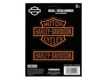 Aufkleber "B&S and Text Logo Brown