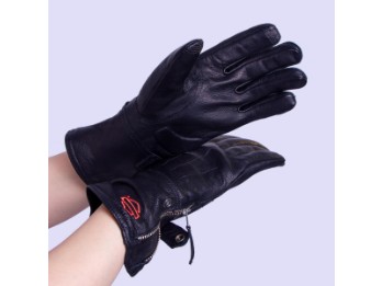 Leather Touchscreen Tech Gauntlet Riding Handschuhe