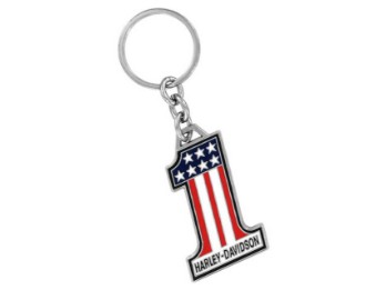#1 American Flag Metal Schlüsselanhänger