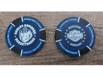 Harley-Davidson-Bergstrasse Poker Chip Dark Blue