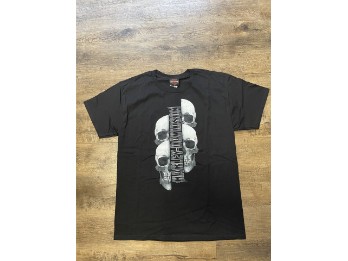 T-Shirt Skull Split Black