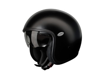 Motorradhelm Jethelm Premier Vintage Schwarz Matt