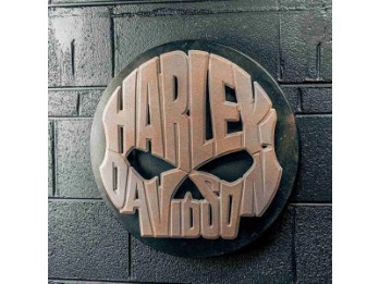 Harley-Davidson Wand-Dekoration Skull Round Metal 51cm