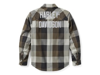 Motorrad-Hemdjacke Operative 2.0 grau/oliv grün