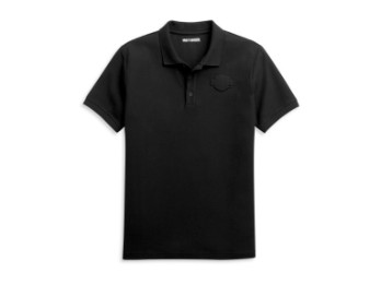 Polo Shirt 3D Bar & Shield Black