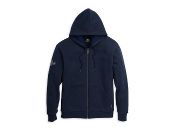 Hoodie Jacke Embroidery Graphic Blue