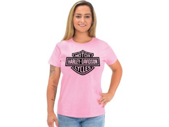 T-Shirt Bar & Shield Rosa