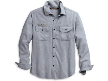 Hemd Double Layer Felt Logo Slim Fit