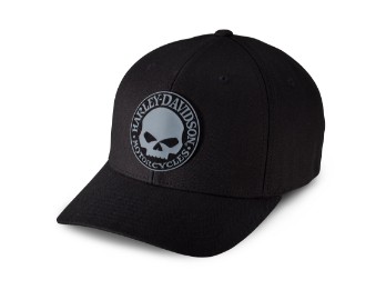 Rubber Skull Patch Stretch Cap für Herren