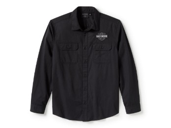 Hemd Bar & Shield Solid schwarz