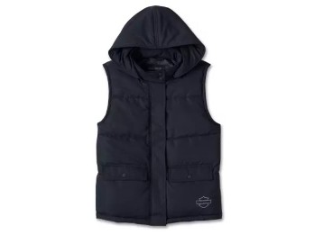 Weste Bar & Shield Quilted Black