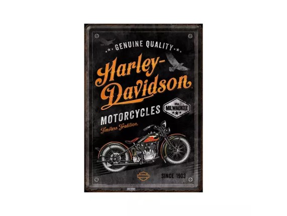 na10329-harley Blechpostkarte
