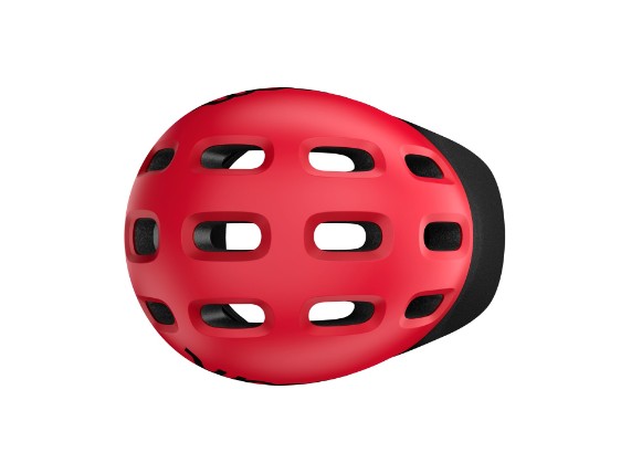 High Res-READY KIDS HELMET_Top_View_woom red_Product