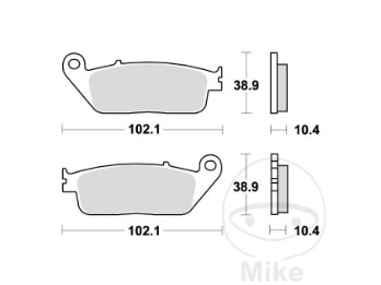 Bremsbeläge hinten TRW Sinter MCB631SH Honda CBR 1000 F ST 1100 Pan European