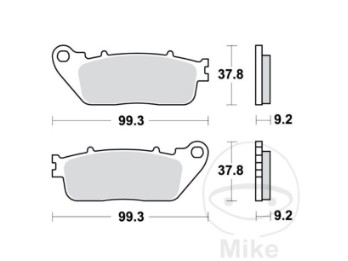 Bremsbeläge TRW MCB817SH Sinter hinten Honda CB 1000 R RA VFR 800 X F 1200