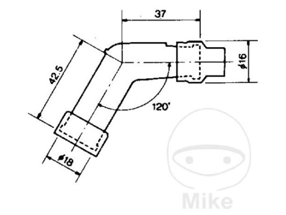 7085053 Zündkerzenstecker VB05F schwarz NGK