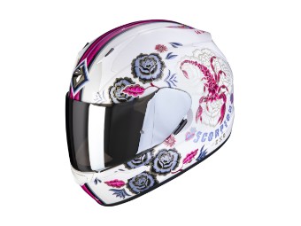 Motorradhelm EXO-390 Chica Weiß-Pink