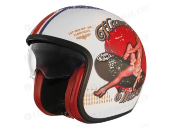 Vintage Pin Up 8 – Retro Jethelm mit Pin-Up Style