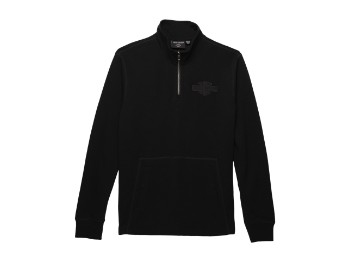 Herren Pullover Bar & Shield 1/4 Zip balck