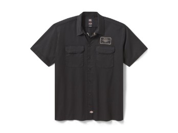 Harley-Davidson x Dickies Herren Arbeitshemd Built to Outlast – Schwarz