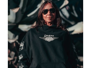 Harley-Davidson x Dickies Hoodie Winged Horseshoe – Oversized Schwarz
