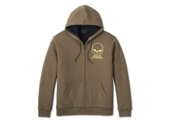 Herren Hoodie Willie G Skull Sherpa