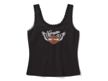 Winged Bling Lace Tank
