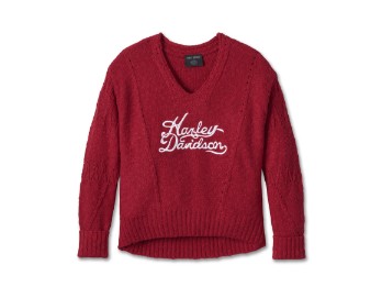 Damen Sweater Station V-Neck